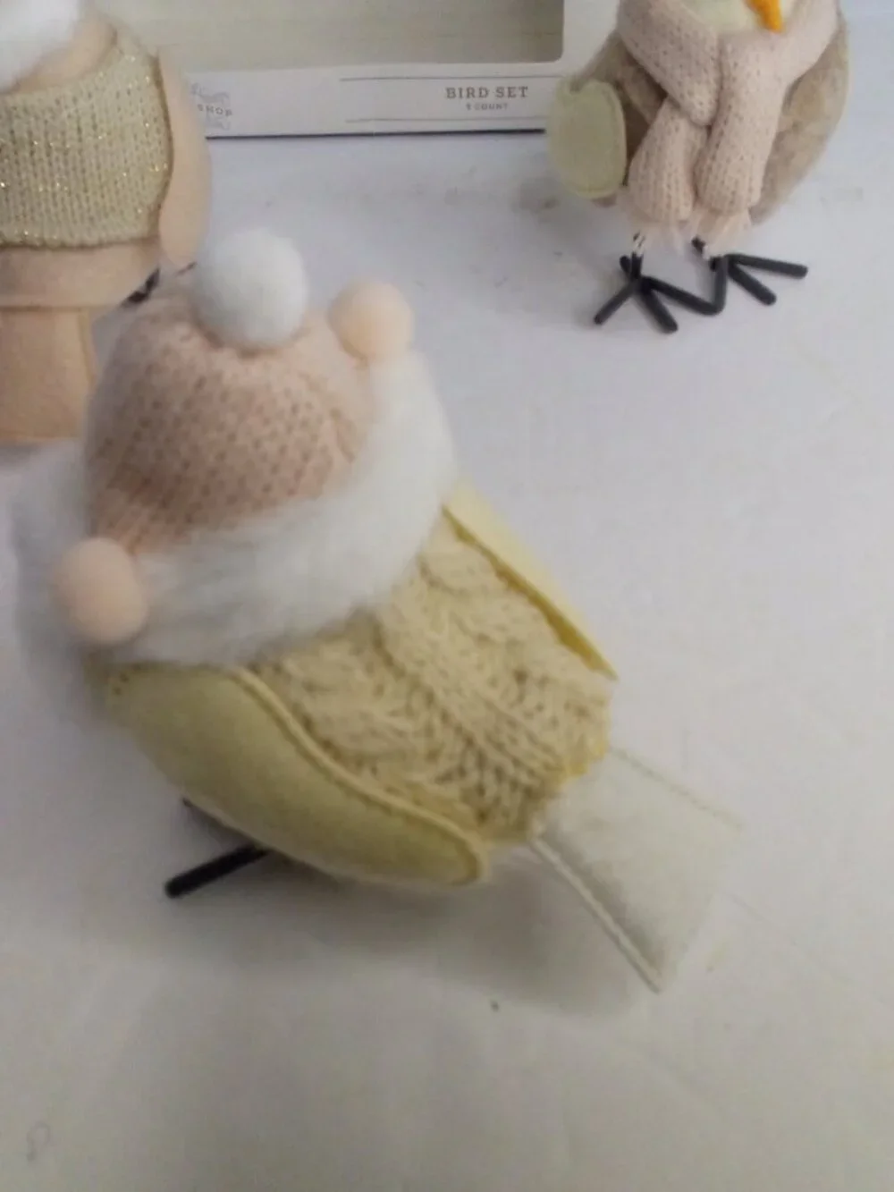 Target Workshop Featherly Friends 3 Bird Set Snowy White Holiday Christmas